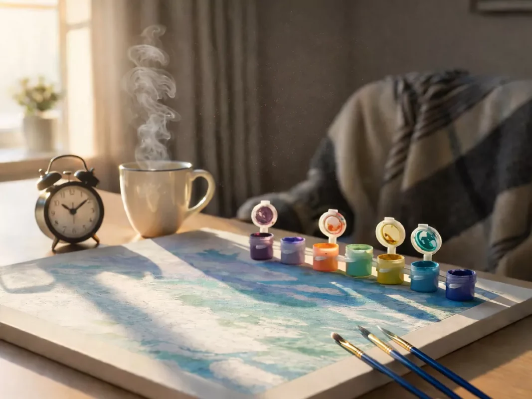 paint by numbers as stress relieve