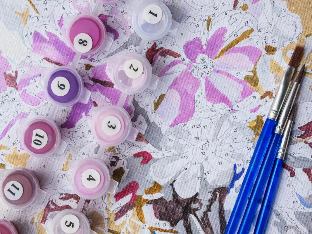 paint by numbers process up close