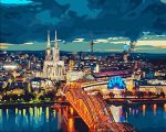 Night Bridge Frankfurt Paint By Numbers