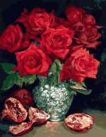 Pomegranate And Roses Paint By Numbers