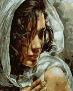 Woman With Scarf Paint By Numbers
