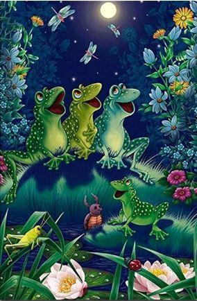 Frogs In Swamp Animals Paint By Numbers