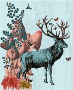 Deer In Mushroom Forest Paint By Numbers