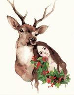 Deer With Girl Paint By Numbers