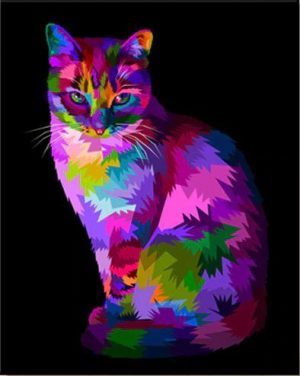 Colorful Kitty Paint By Numbers