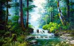 Waterfall River Forest Paint By Numbers