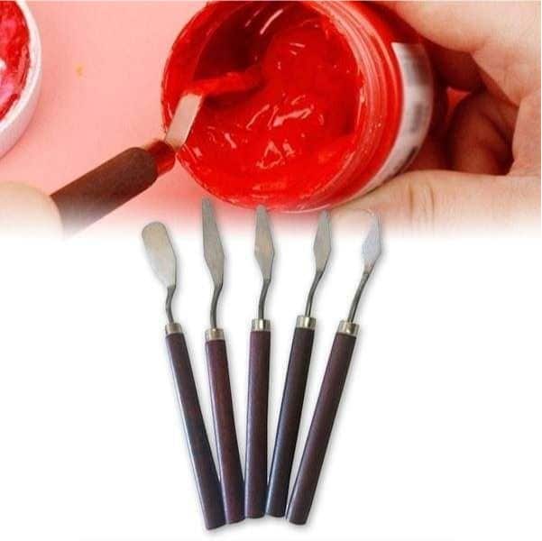 5pcs/Set Of Steel Spatula Palette Knife - Image 5