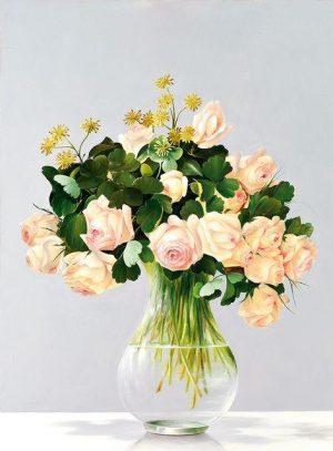 Roses Vase Paint By Numbers