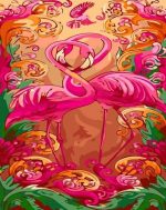 Romantically Flamingo Birds Paint By Numbers
