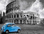 Colosseum And Blue Car Paint By Numbers