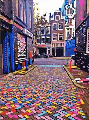 Amsterdam Colorful Street Paint By Numbers