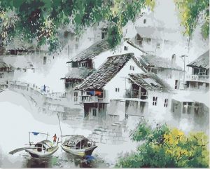 Chinese Ancient Town Paint By Numbers