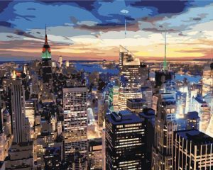 New York Night View Paint By Numbers