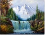 Snow Mountain And Waterfall Paint By Numbers