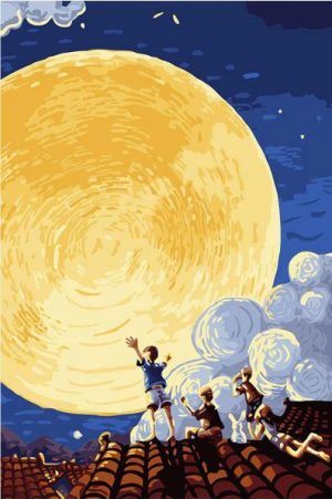 Full Moon Night Landscape Paint By Numbers