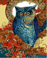 Blue Owl Bird Paint By Numbers