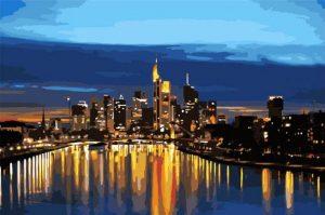 Frankfurt at Night Cities Paint By Numbers