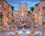 Spanish Steps Fountain Paint By Numbers