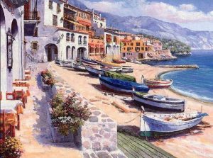 Seaside Boats Paint By Numbers