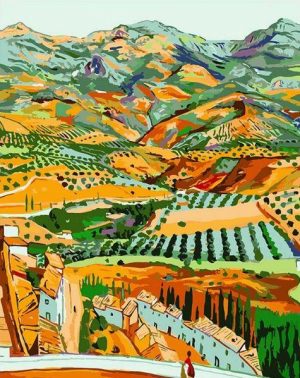 Fields And Mountains Paint By Numbers