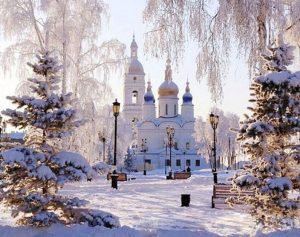 Snowy Palace Paint By Numbers