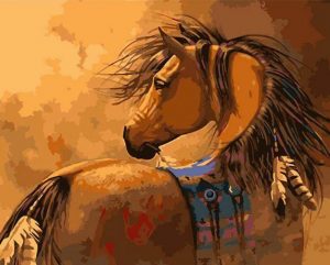 Native American Horse Paint By Numbers