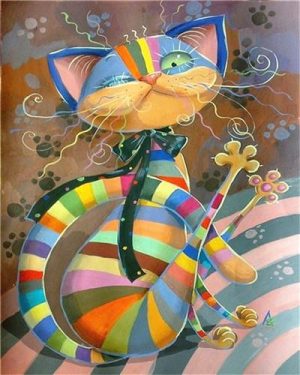 Colorful Cat Paint By Numbers