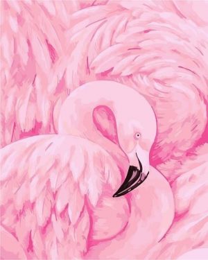 Pink Flamingo Paint By Numbers