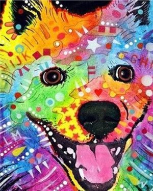 Colorful Golden Retriever Paint By Numbers