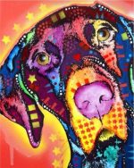 Multicolored Hound Dog Animals Paint By Numbers
