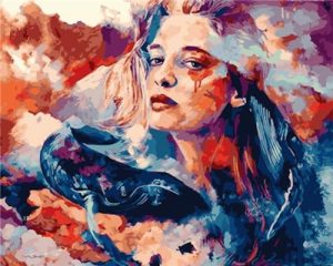 Woman Hugging a Whale People Paint By Numbers