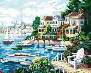 Harbor Town Paint By Numbers