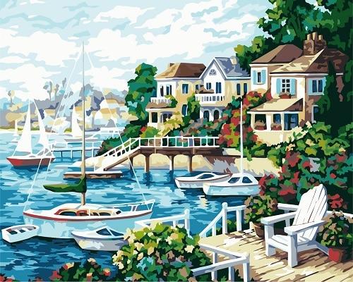 Harbor Town Paint By Numbers