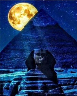 Moonlight Pyramids Of Giza Paint By Numbers