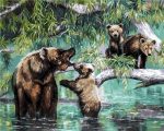 Bear And Cubs Paint By Numbers