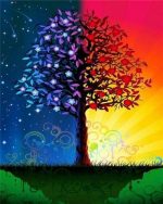 Day And Night Tree Paint By Numbers