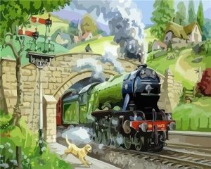 Train Tunnel Paint By Numbers