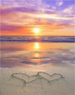 Beach Hearts Paint By Numbers