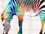 colorful zebra paint by numbers