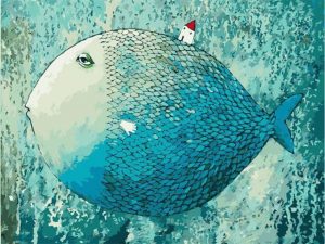 Big Blue Fish Paint By Numbers