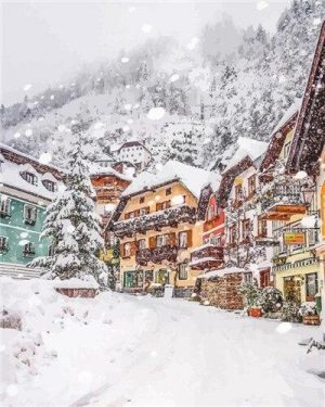 Salzburg In Snow Paint By Numbers