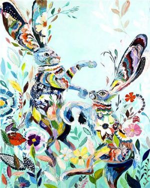 Abstract Flowers Rabbits Paint By Numbers