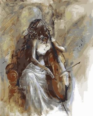 Girl Playing Cello Paint By Numbers