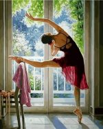 Ballerina In Balcony Paint By Numbers