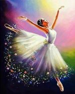 Ballerina In White Dress Paint By Numbers