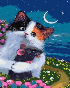 Cat And Mouse Paint By Numbers