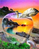 Sunset Glass Apple Paint By Numbers