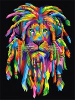 Colorful Rasta Lion Paint By Numbers