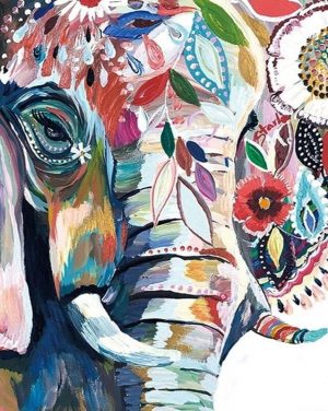 Abstract Elephant Paint By Numbers