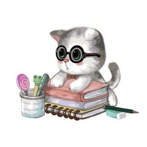Kitten With Glasses Paint By Numbers